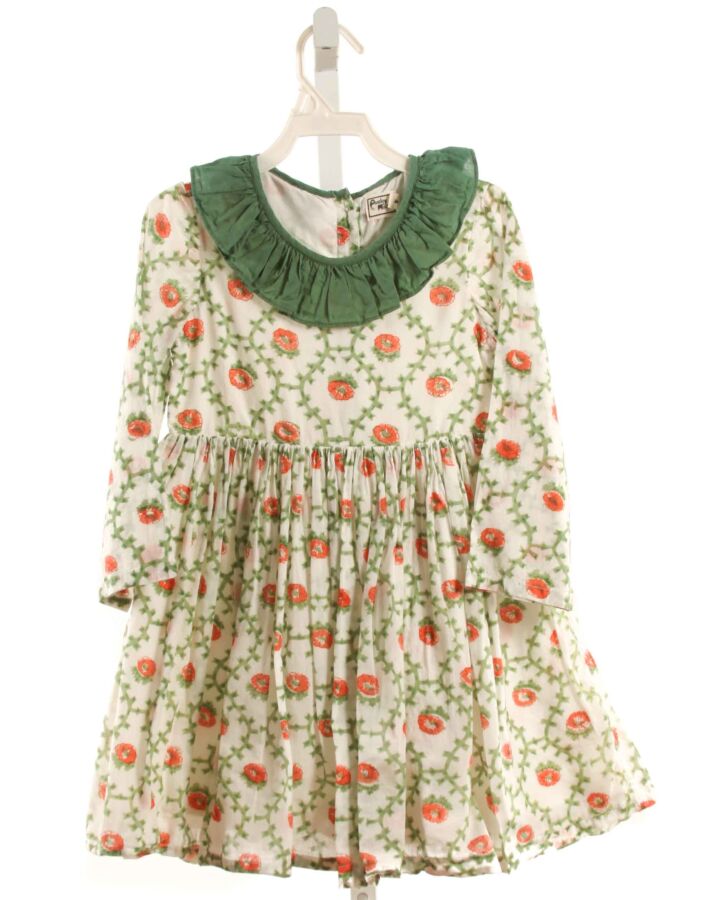 PAISLEY MAGIC  GREEN  FLORAL  DRESS WITH RUFFLE