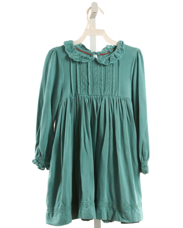 MINI BODEN  GREEN    KNIT DRESS WITH EYELET TRIM