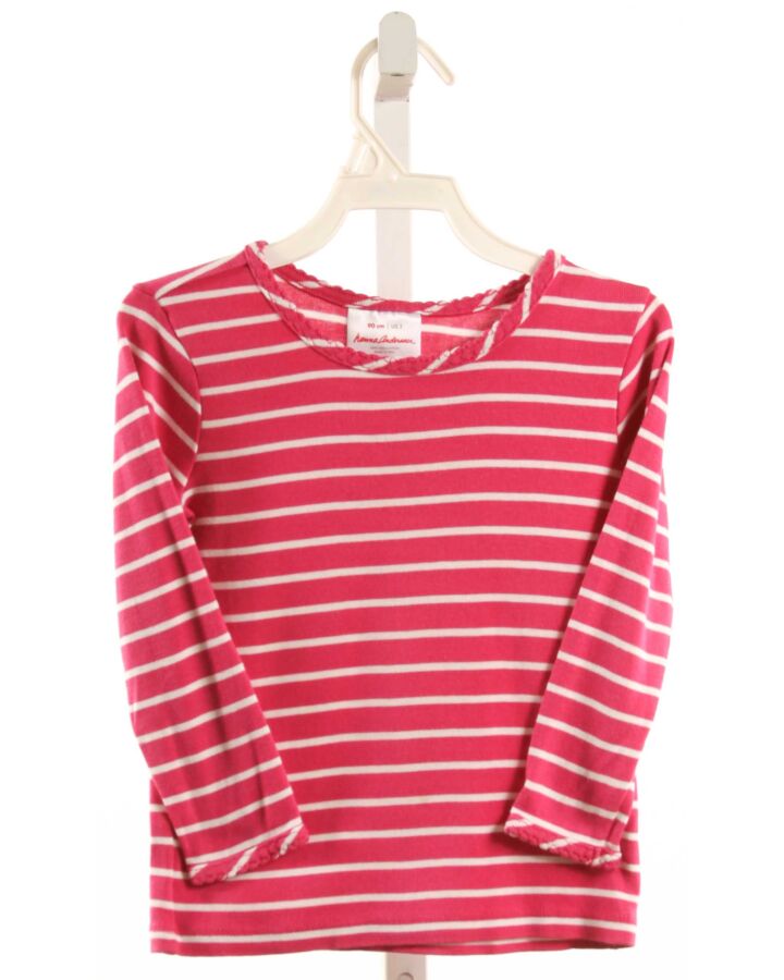 HANNA ANDERSSON  HOT PINK  STRIPED  KNIT LS SHIRT