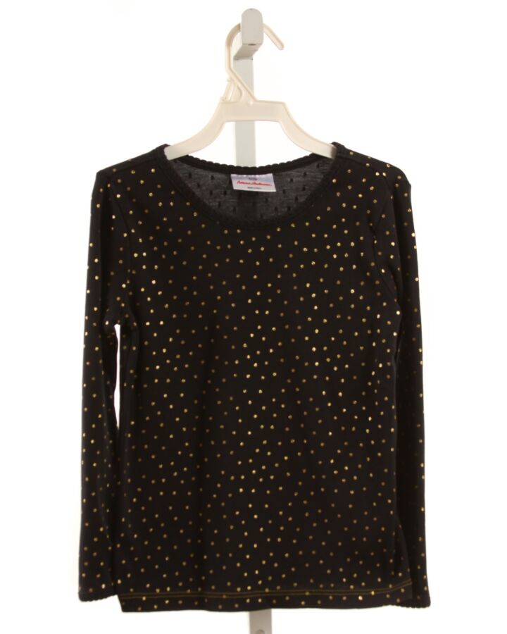 HANNA ANDERSSON  BLACK  POLKA DOT  KNIT LS SHIRT