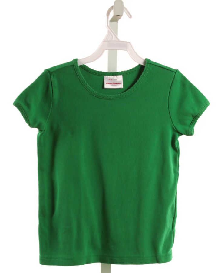 HANNA ANDERSSON  GREEN    KNIT SS SHIRT