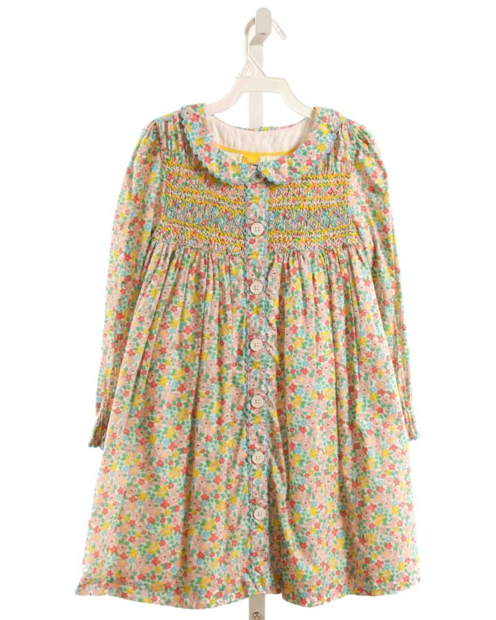 MINI BODEN  PINK  FLORAL SMOCKED DRESS