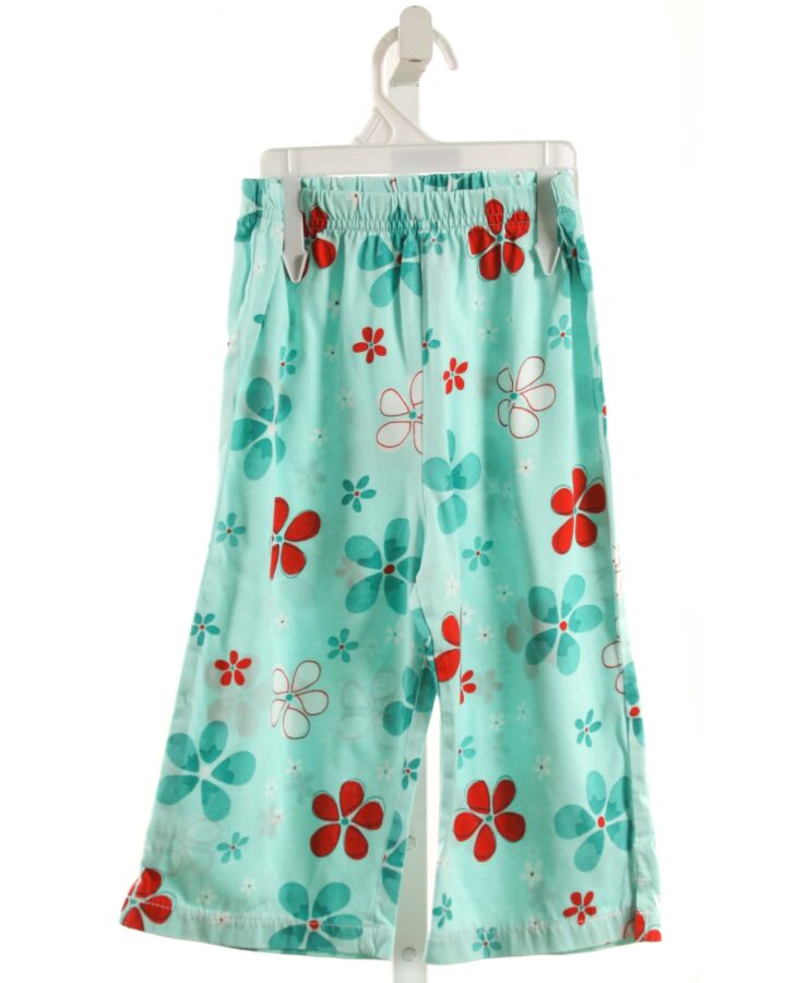 HANNA ANDERSSON  AQUA  FLORAL  PANTS