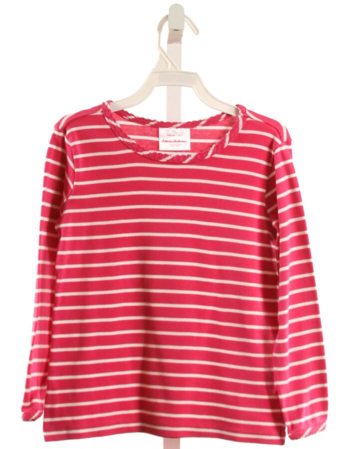 HANNA ANDERSSON  HOT PINK  STRIPED  KNIT LS SHIRT