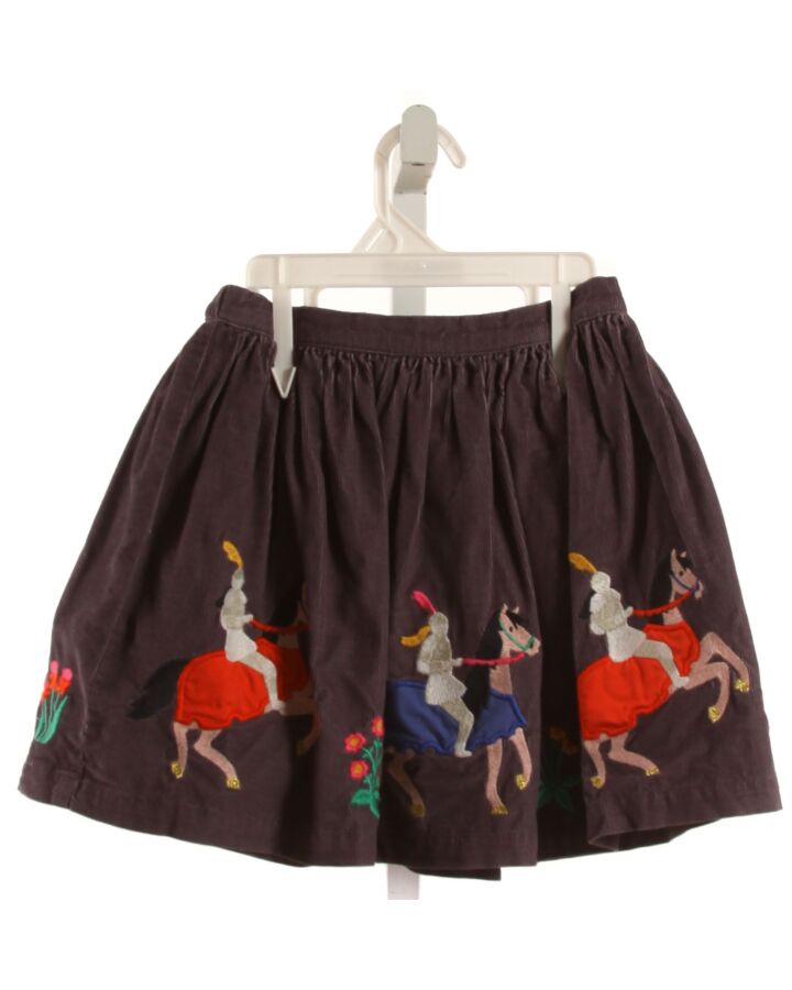 MINI BODEN  PURPLE CORDUROY  APPLIQUED SKIRT