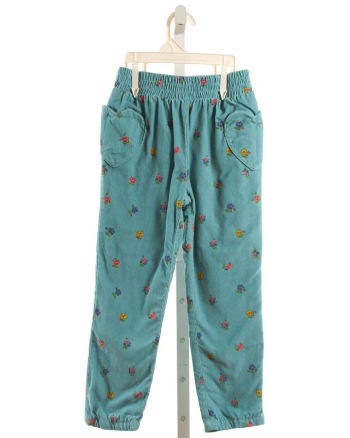 MINI BODEN  LT BLUE CORDUROY FLORAL  PANTS