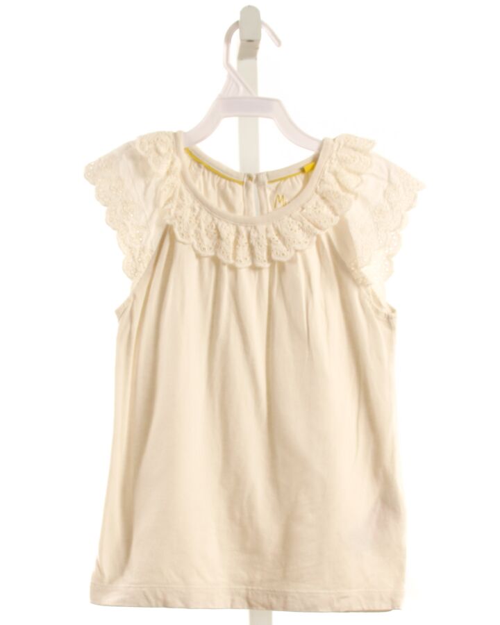 MINI BODEN  IVORY    KNIT TANK WITH EYELET TRIM