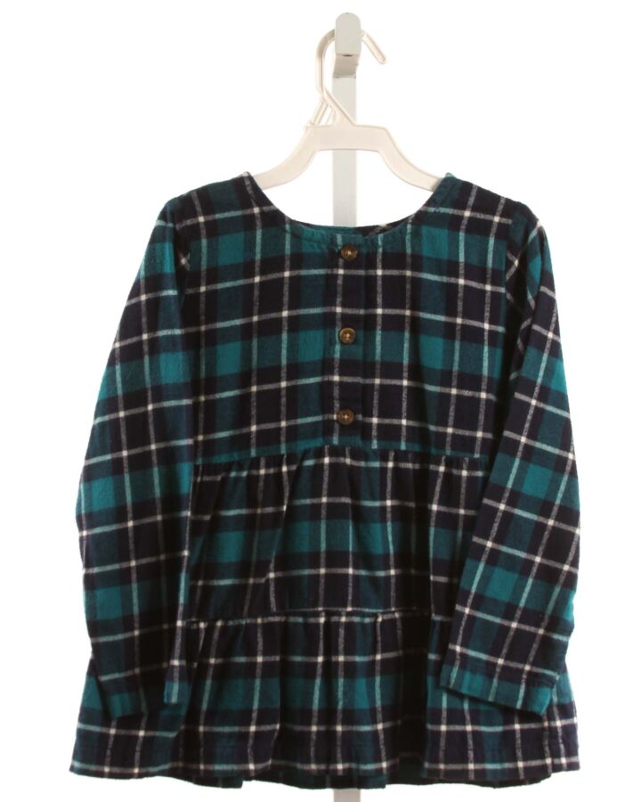 HANNA ANDERSSON  NAVY FLANNEL PLAID  SHIRT-LS