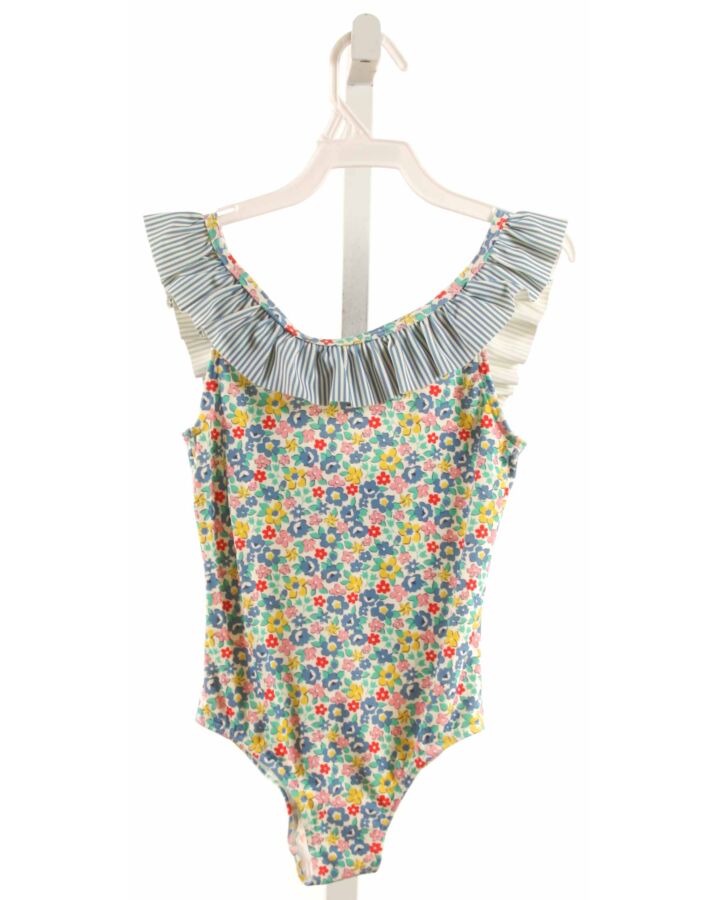 MINI BODEN  MULTI-COLOR  FLORAL  1-PIECE SWIMSUIT WITH RUFFLE