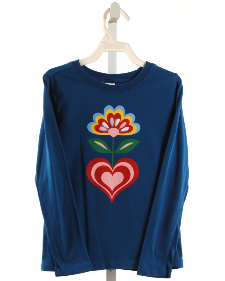 HANNA ANDERSSON  BLUE  FLORAL PRINTED DESIGN KNIT LS SHIRT