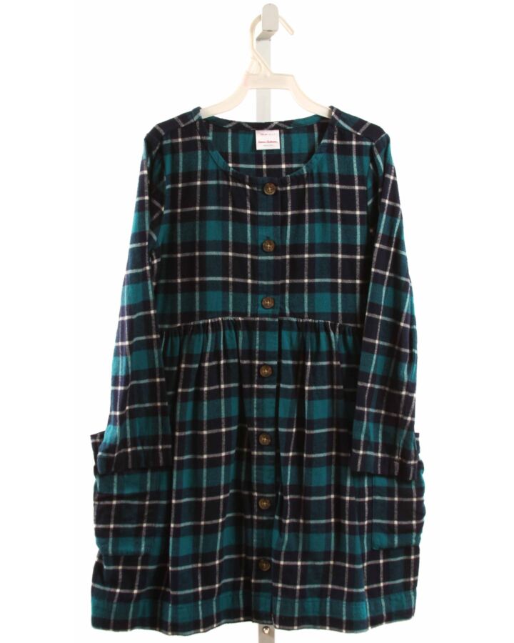 HANNA ANDERSSON  BLUE FLANNEL PLAID  DRESS