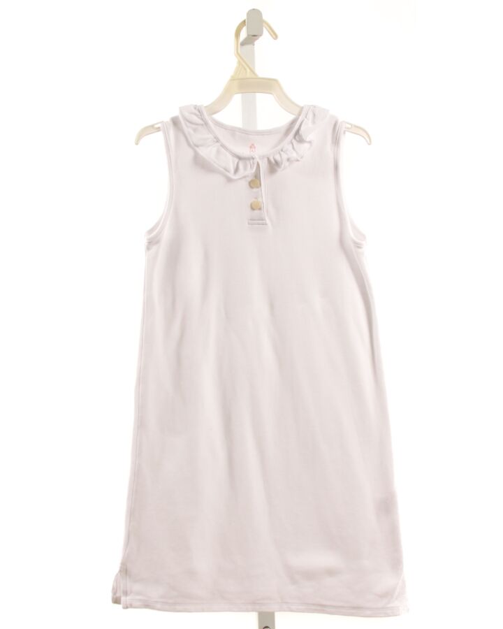 CPC  WHITE PIQUE   KNIT DRESS WITH RUFFLE