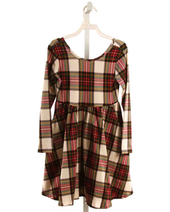 HANNA ANDERSSON  RED  PLAID  KNIT DRESS