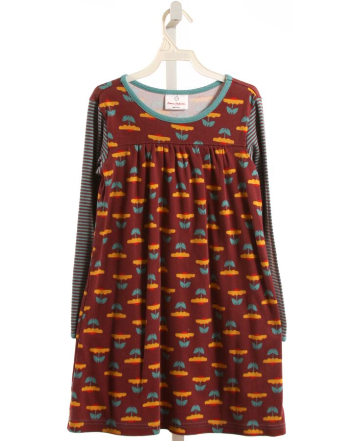 HANNA ANDERSSON  MAROON  FLORAL  KNIT DRESS
