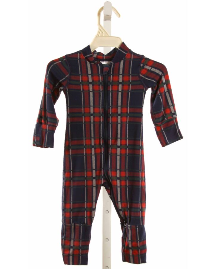 HANNA ANDERSSON  BLUE KNIT PLAID  LAYETTE