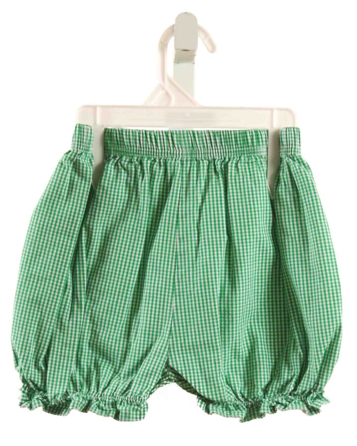 JELLYBEANS  GREEN  GINGHAM  BLOOMERS