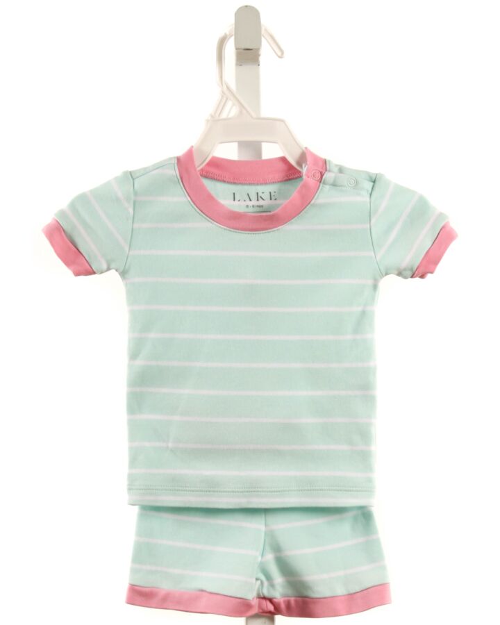 LAKE PAJAMAS  MINT KNIT STRIPED  LOUNGEWEAR