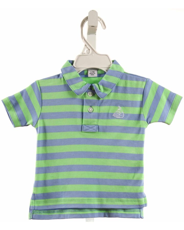 CPC  GREEN  STRIPED  KNIT SS SHIRT