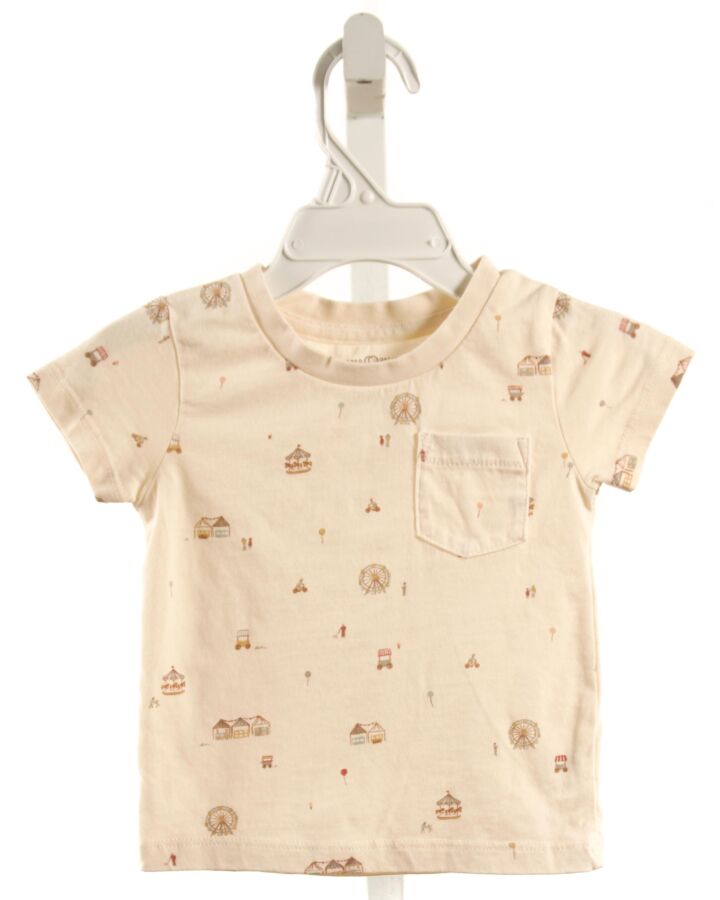 COLORED ORGANICS  CREAM KNIT  PRINTED DESIGN T-SHIRT