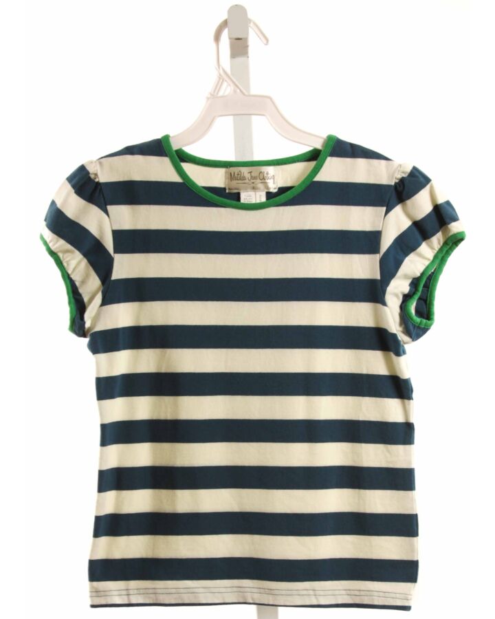 MATILDA JANE  BLUE  STRIPED  KNIT SS SHIRT