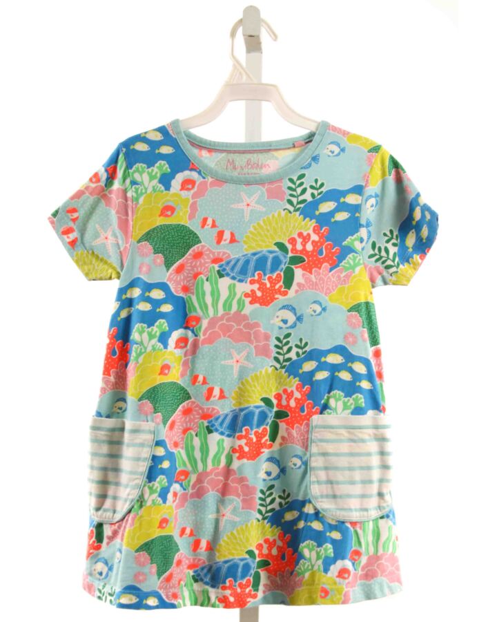 MINI BODEN  BLUE   PRINTED DESIGN KNIT DRESS