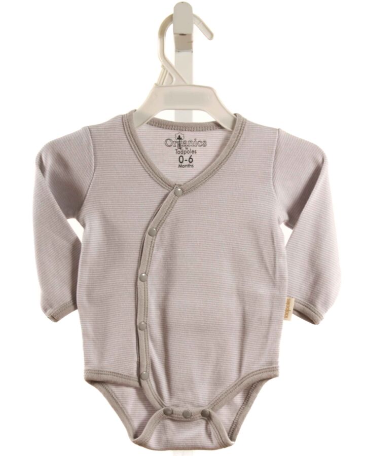 ORGANICS BY TADPOLES  GRAY  STRIPED  KNIT BUBBLE