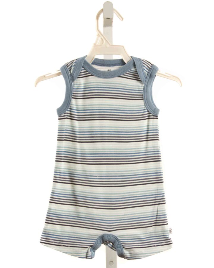 HONEST  BLUE  STRIPED  KNIT SHORTALL