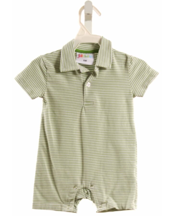JELLYBEANS  GREEN  STRIPED  KNIT SHORTALL