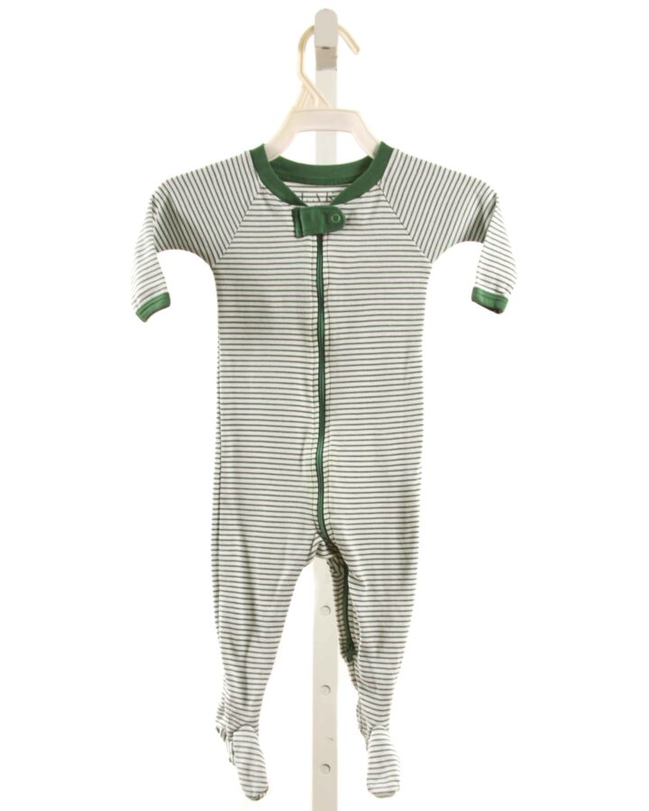 LAKE PAJAMAS  GREEN KNIT STRIPED  LAYETTE