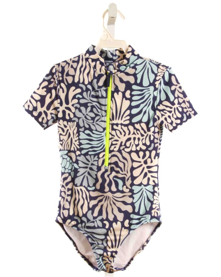 MINI BODEN  BLUE   PRINTED DESIGN 1-PIECE SWIMSUIT