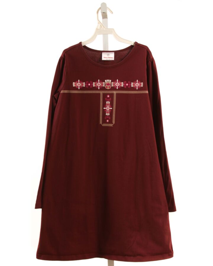 HANNA ANDERSSON  MAROON  FLORAL  KNIT DRESS