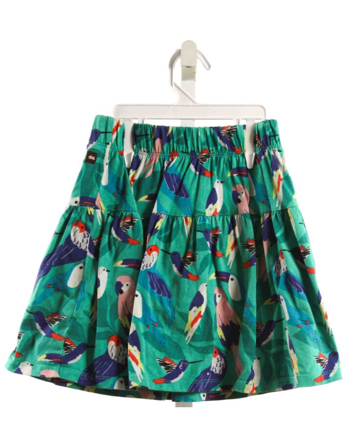 TEA  GREEN   PRINTED DESIGN SKORT