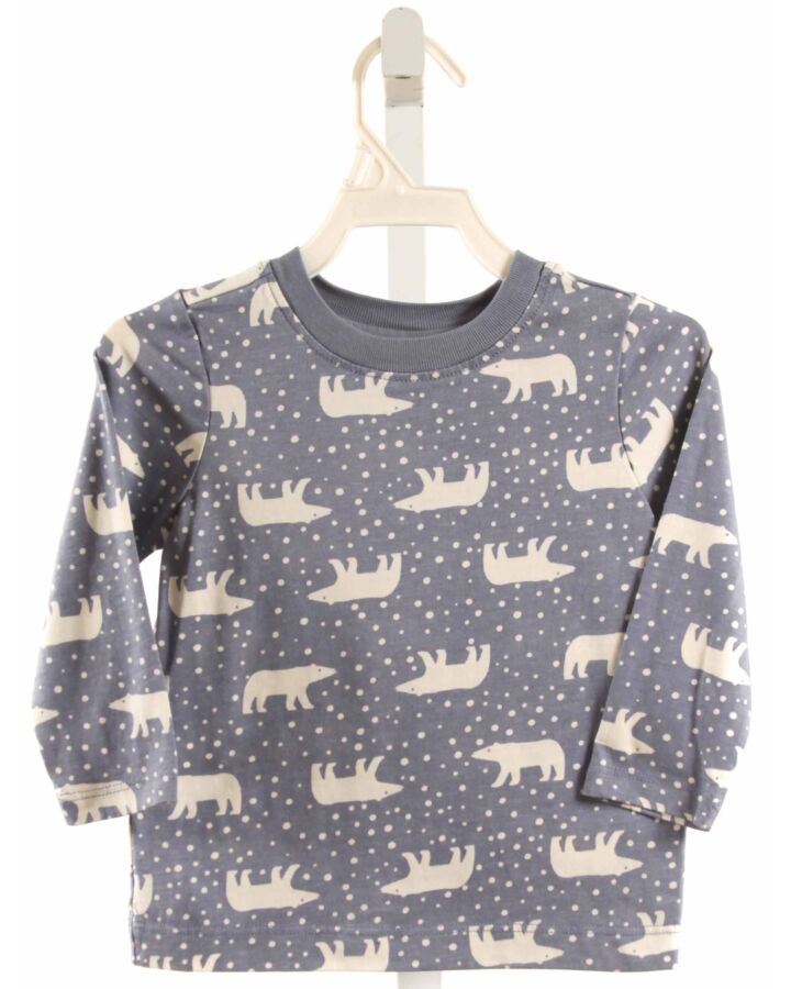 HANNA ANDERSSON  LT BLUE  PRINT  KNIT LS SHIRT