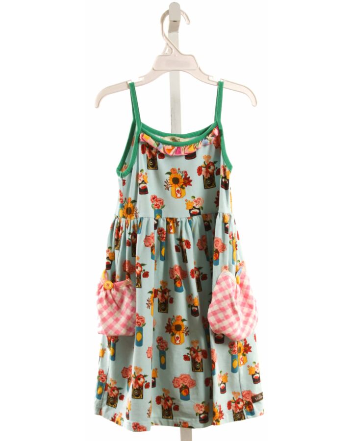 MATILDA JANE  AQUA  FLORAL  KNIT DRESS