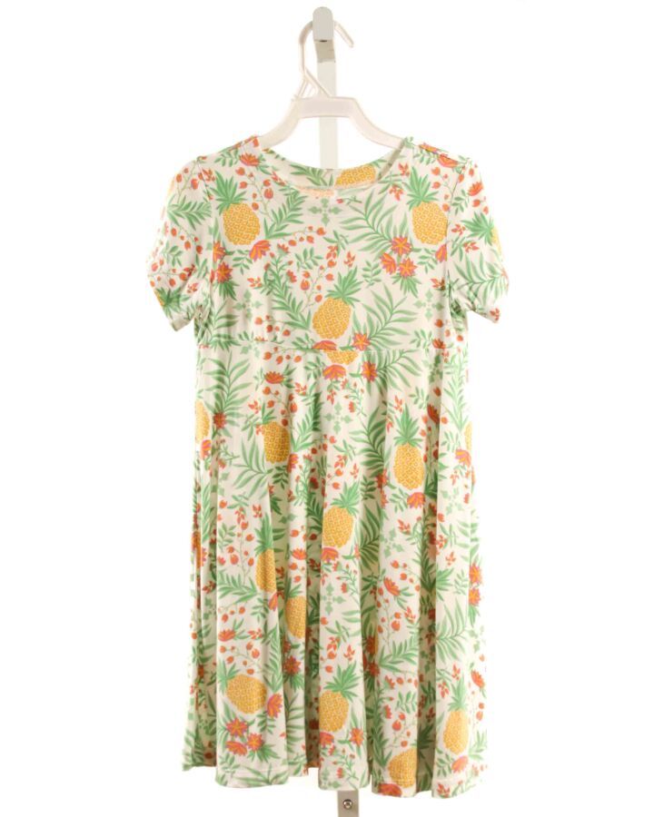 SWEET BAMBOO  GREEN  FLORAL  KNIT DRESS