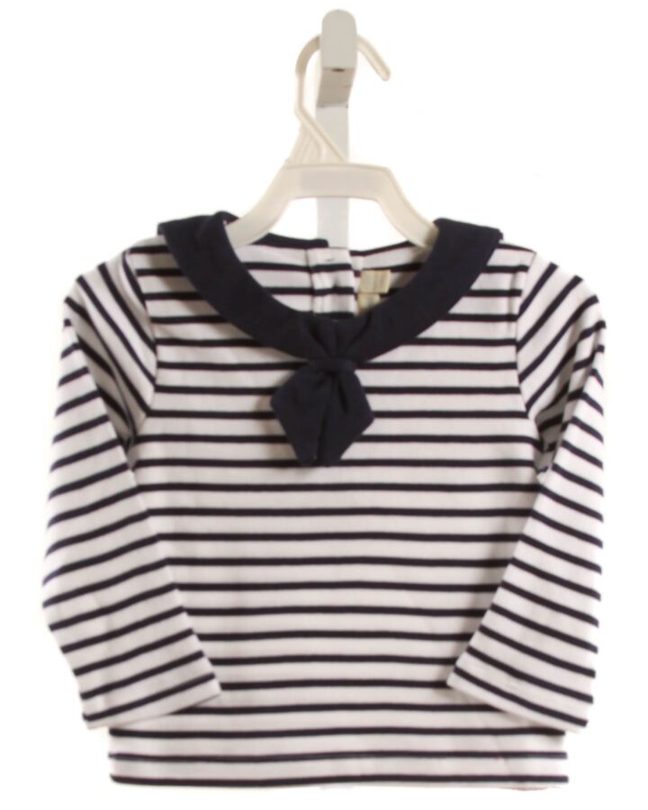 JOJO MAMAN BEBE  NAVY  STRIPED  KNIT LS SHIRT
