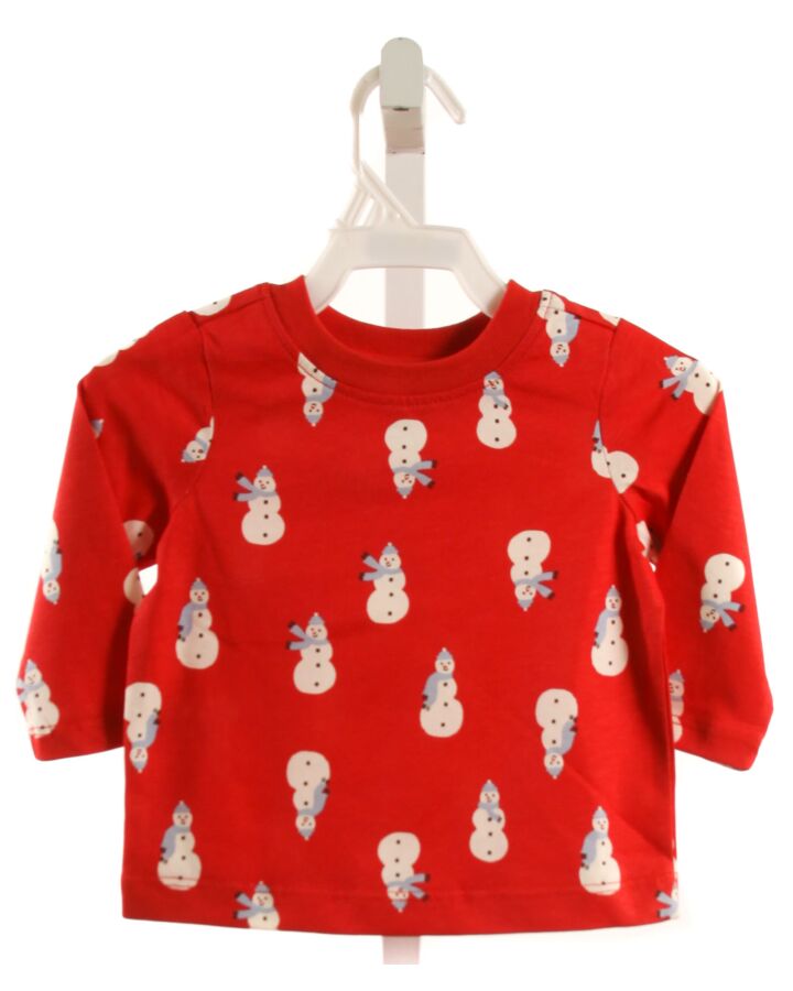 HANNA ANDERSSON  RED   PRINTED DESIGN KNIT LS SHIRT
