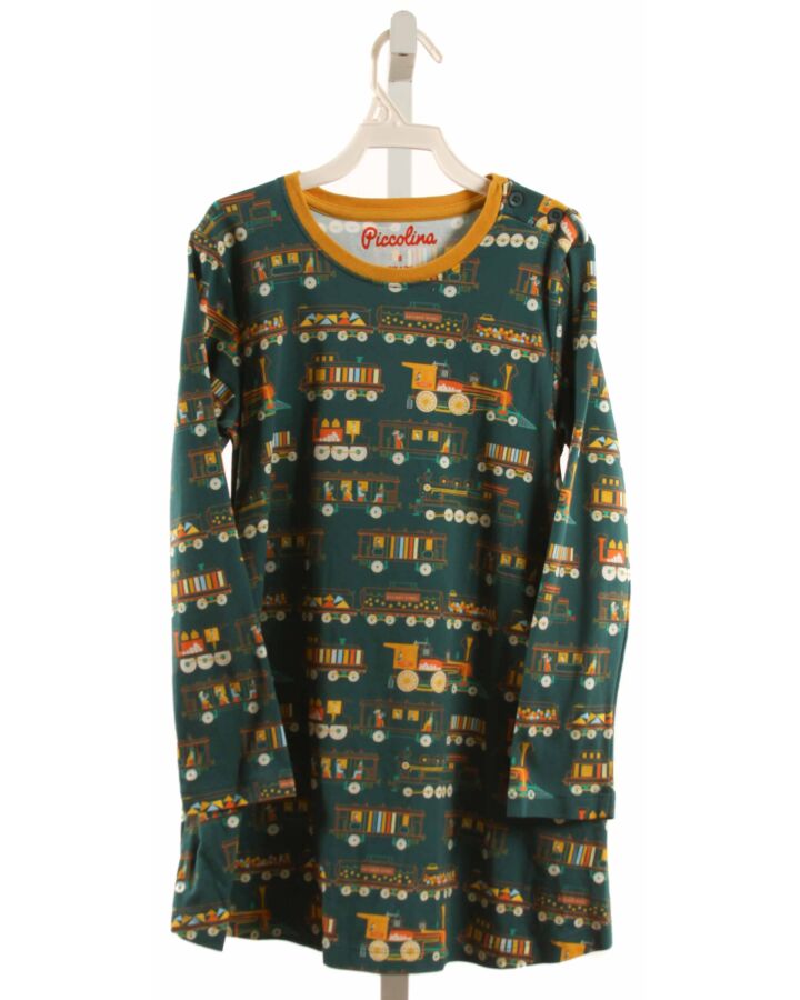 PICCOLINA  GREEN  PRINT  KNIT DRESS