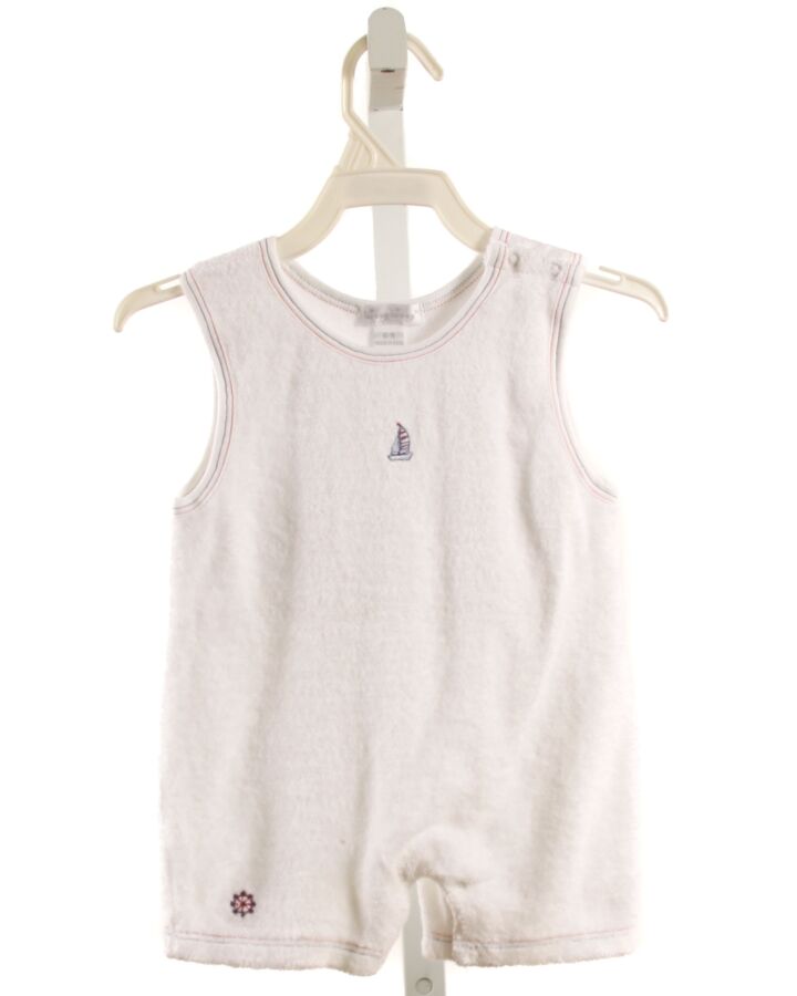 KISSY KISSY  WHITE TERRY CLOTH  EMBROIDERED JON JON