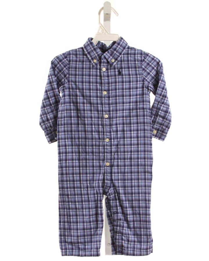 RALPH LAUREN  BLUE  PLAID  LONGALL