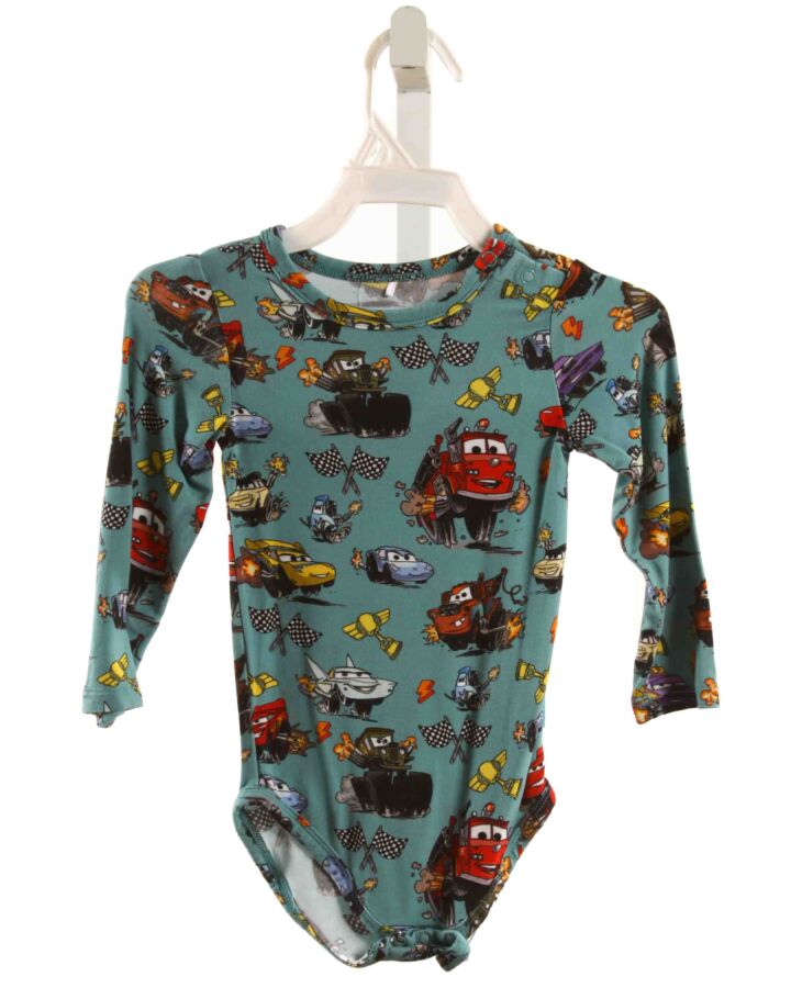 POSH PEANUT  BLUE   PRINTED DESIGN KNIT LS SHIRT