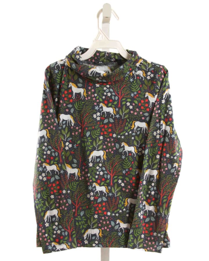 MINI BODEN  BLUE   PRINTED DESIGN KNIT LS SHIRT