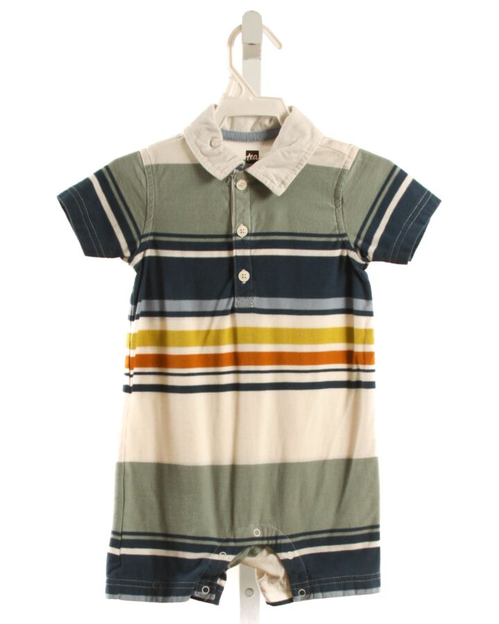 TEA  BLUE  STRIPED  SHORTALL