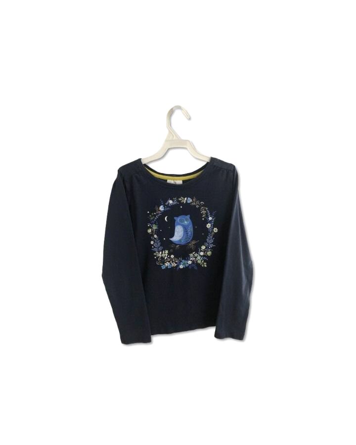 HANNA ANDERSSON  NAVY   PRINTED DESIGN KNIT LS SHIRT