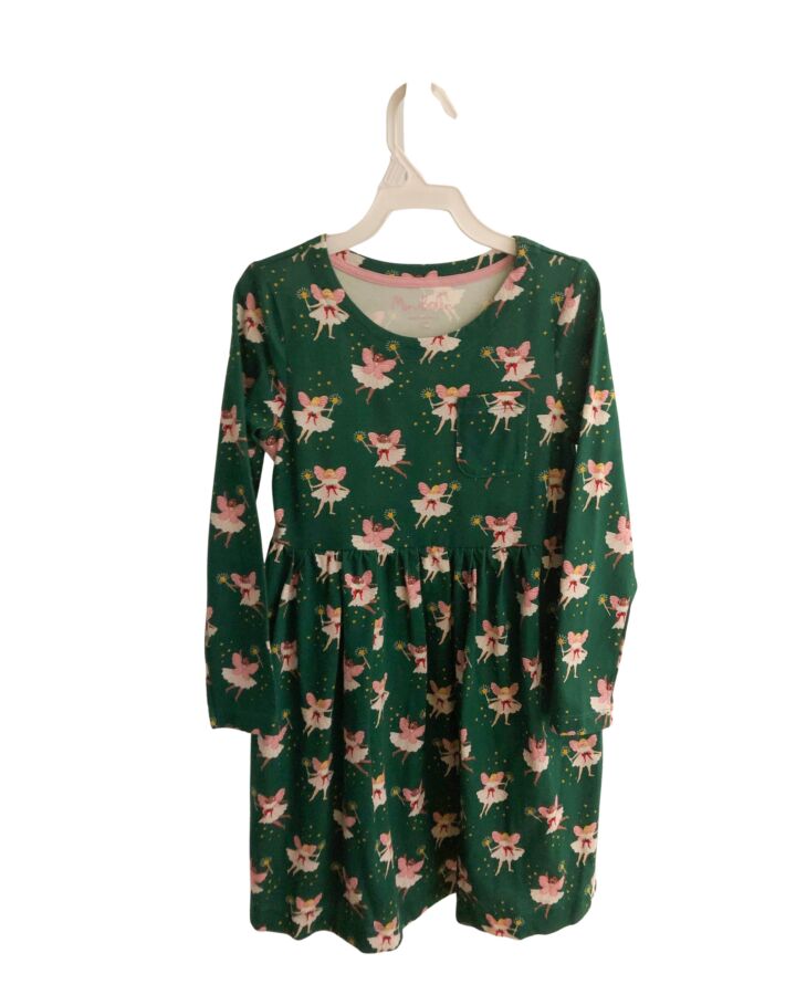 MINI BODEN  GREEN  PRINT  KNIT DRESS