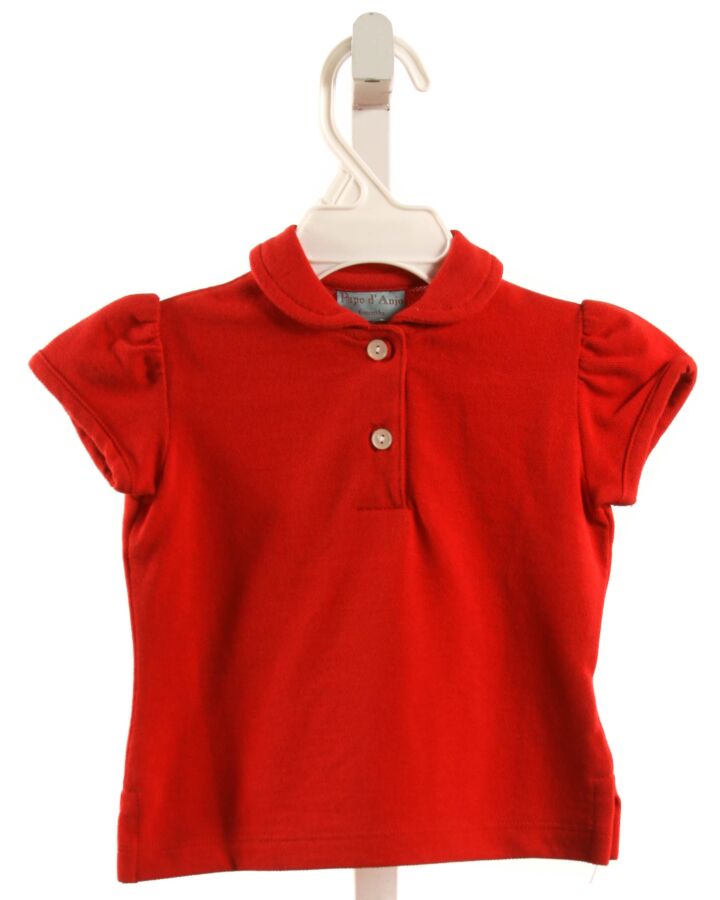 PAPO D'ANJO  RED    KNIT SS SHIRT