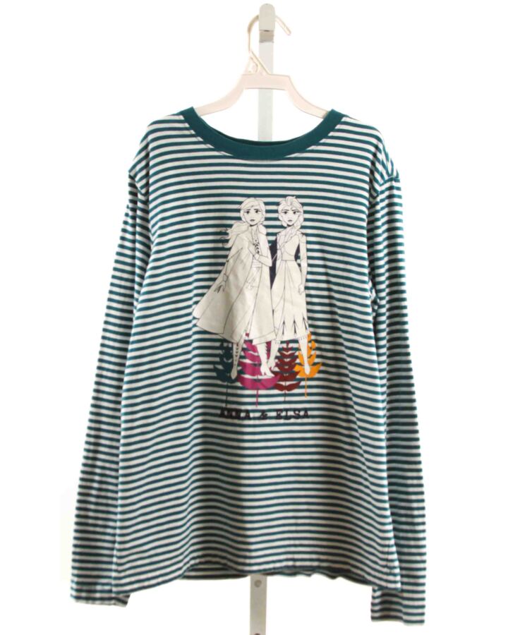 HANNA ANDERSSON  GREEN  STRIPED PRINTED DESIGN KNIT LS SHIRT