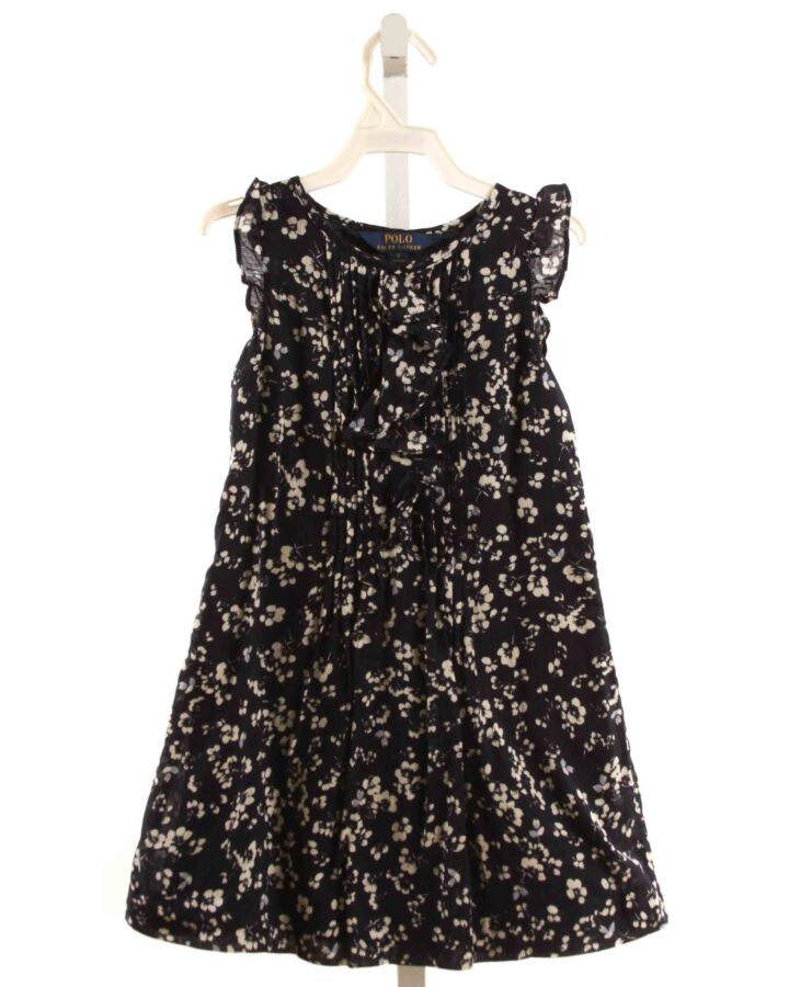 POLO BY RALPH LAUREN  NAVY  FLORAL  DRESS WITH RUFFLE