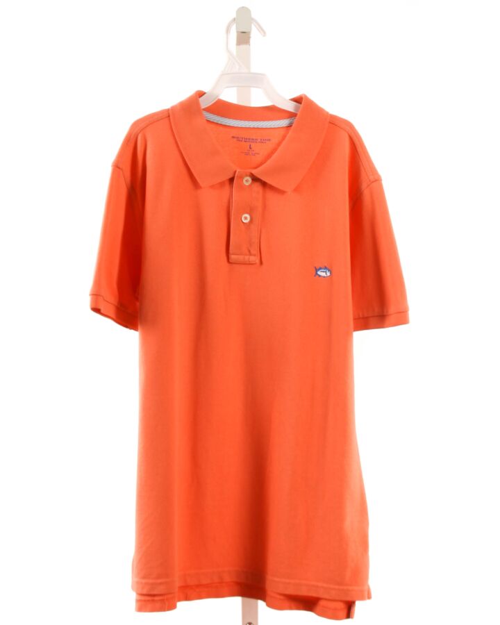 SOUTHERN TIDE  ORANGE PIQUE   KNIT SS SHIRT