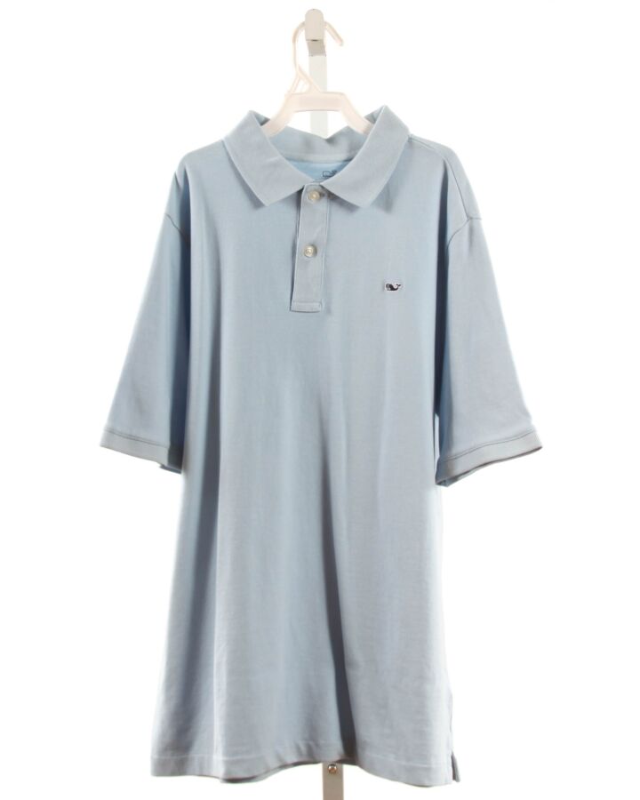 VINEYARD VINES  LT BLUE PIQUE   KNIT SS SHIRT